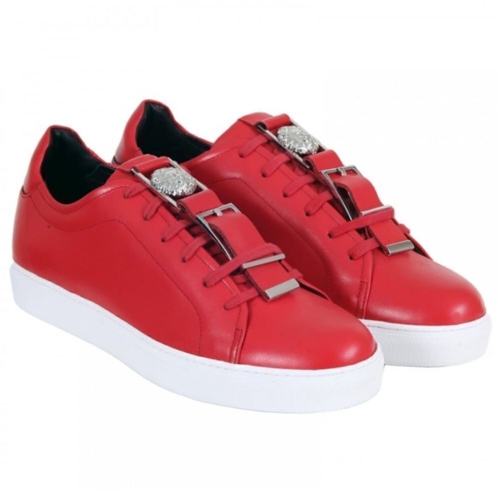 Versace Red Leather women Sneakers, US8